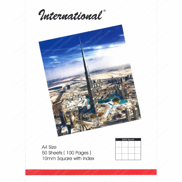FIS A4 Size 50 Sheets 10mm Square FSEB10A4INT50