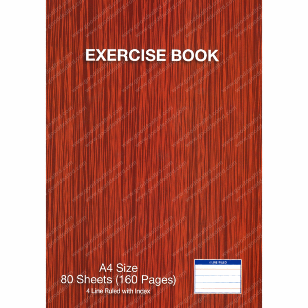 FIS A4 80 Sheets 4 Line Ruled with Index FSEBA44LN1602