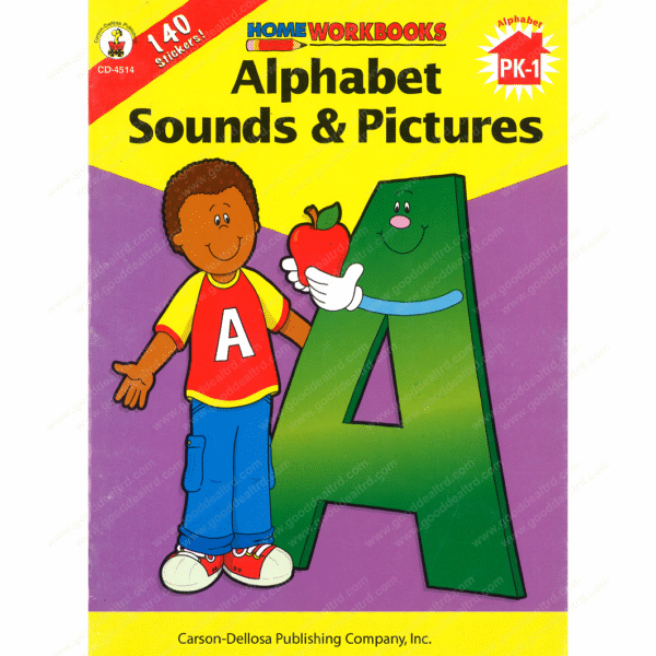 Alphabet Sounds & Pictures Workbook with Coloring