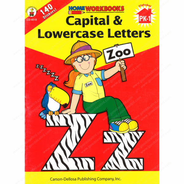 Capital & Lowercase Letters Workbook with Coloring