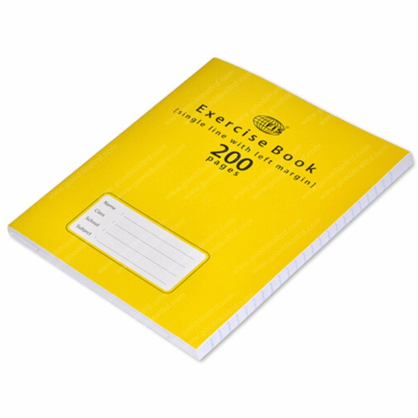 FIS Exercise Book Single Line with Left Margin 200 Pages FSEBSLM200N