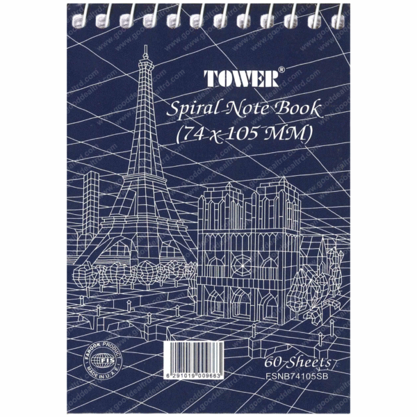 FIS Spiral Notepad 74 x 105mm FSNB74105SB