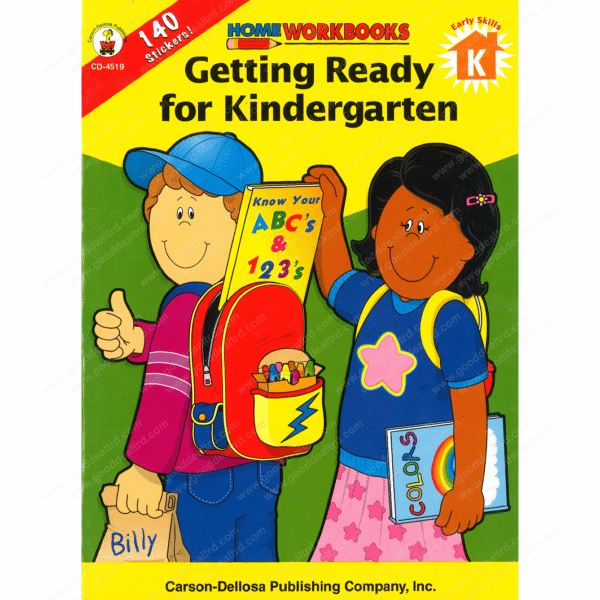 Getting Ready for Kindergarten Home Workbook with Coloring