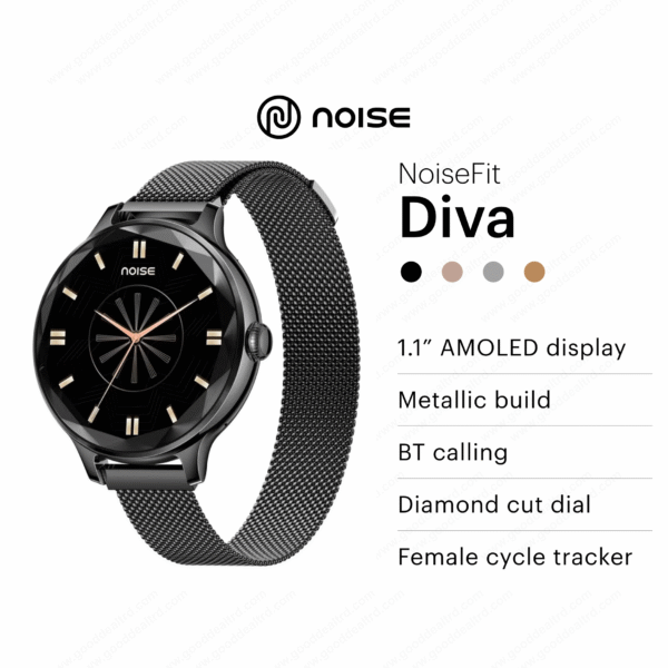 Noise NoiseFit Diva Black Line Smart Watch for Women