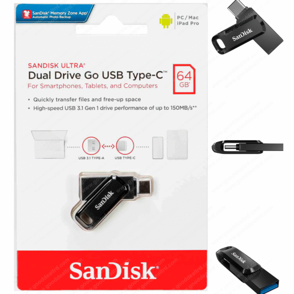 SanDisk 64GB Ultra Dual Drive Go USB Type-C