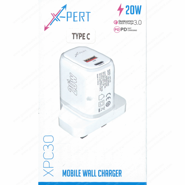 X-Pert 20W Mobile Wall Charger XPC30 Type-C