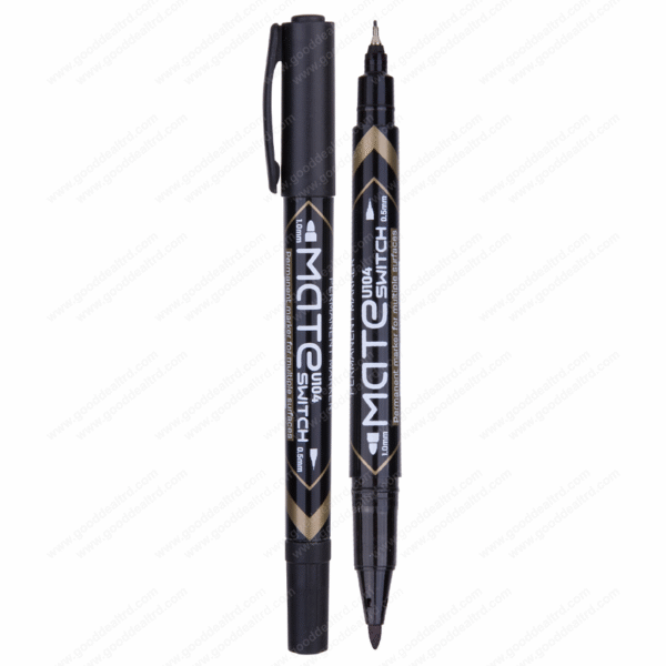 Deli EU10420 Twin Black Permanent Marker