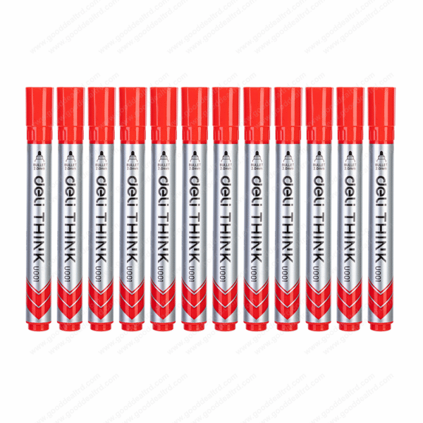 Deli Think EU00140 Bullet Red Whiteboard Marker