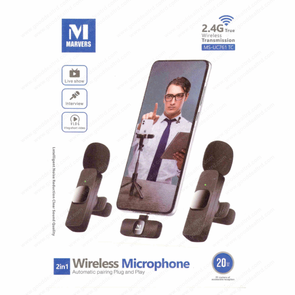 Marvers 2.4G Wireless Microphone 2 in 1 MS-UC-761 TC