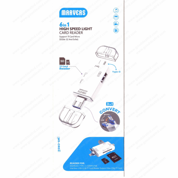 Marvers 6 in 1 High Speed Card Reader MS-CR03