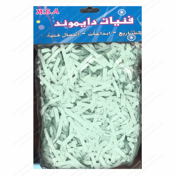 Paper Raffia Gift Box Packing Filler Bright Color Shredded Present Decoration Light Green