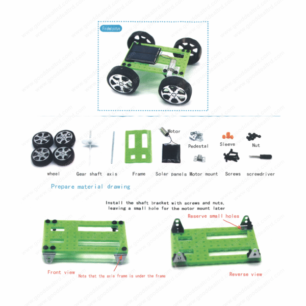 DIY Science Toys Assembly Solar Powered Car