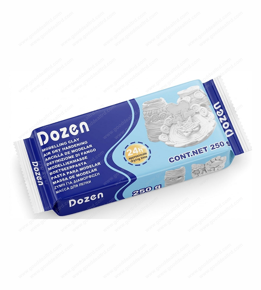 Dozen® Air-Dry Hardening White Modelling Clay (250g)