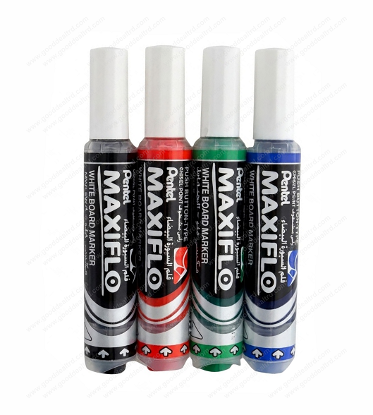 Pentel Maxiflo Whiteboard Markers (Set of 4 - Assorted Colors)