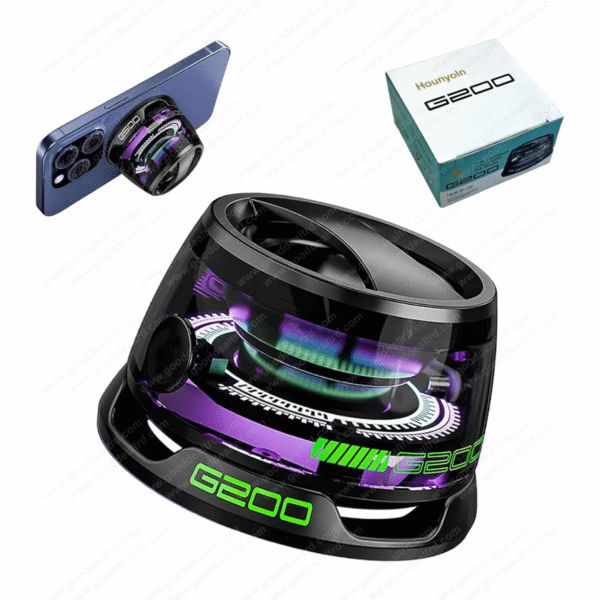 G200 Magnetic Bluetooth Mini Speaker with RGB Lights | ABS portable speaker delivers 3D surround sound with colorful light effects for daily use.