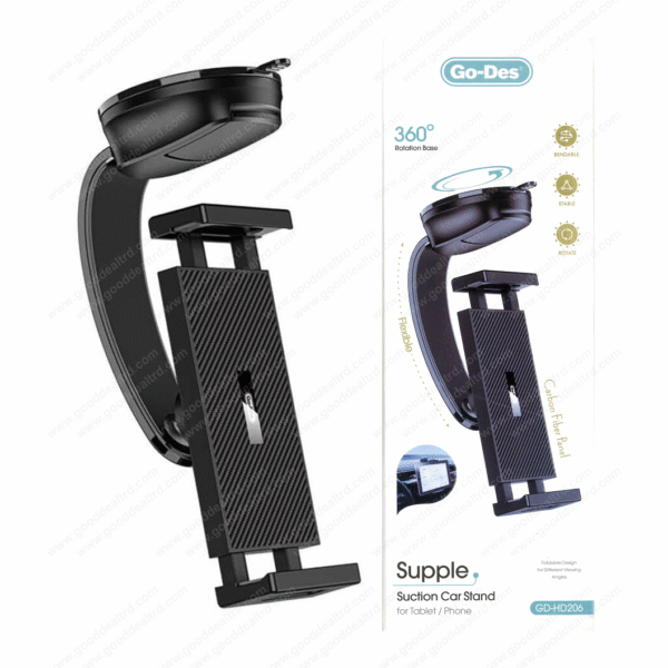 Go-Des GD-HD206 Supple Suction Car Stand for Tablet & Phone