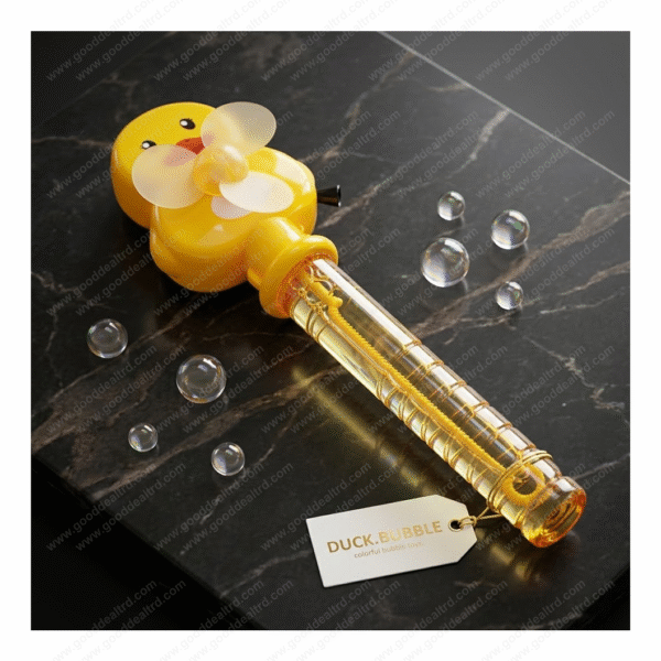 Cute Duck Bubble Blower & Handheld Fan Toy