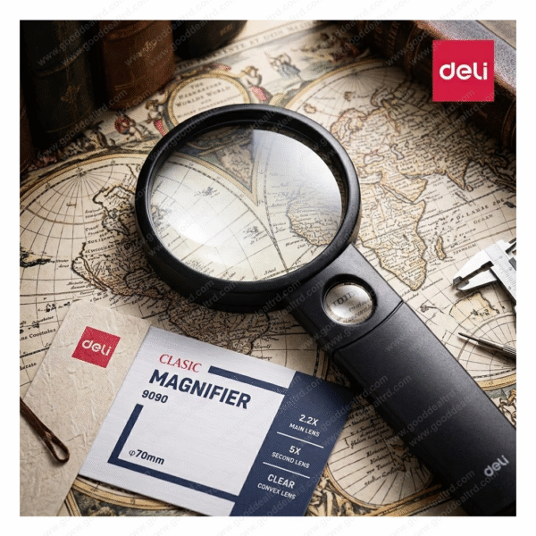 Deli 9092 Handheld Magnifying Glass (Ø70mm)