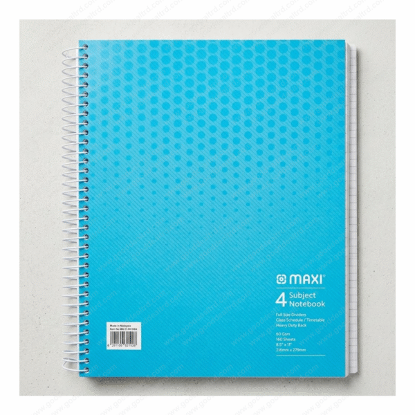 MAXI 4 Subject Notebook