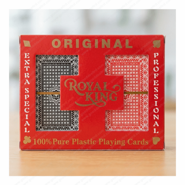 Royal King Professional 100% Pure Plastic Playing Cards (Double Deck Set)